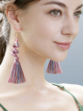 Hand-Woven Bohemian Long Tassel Earrings
